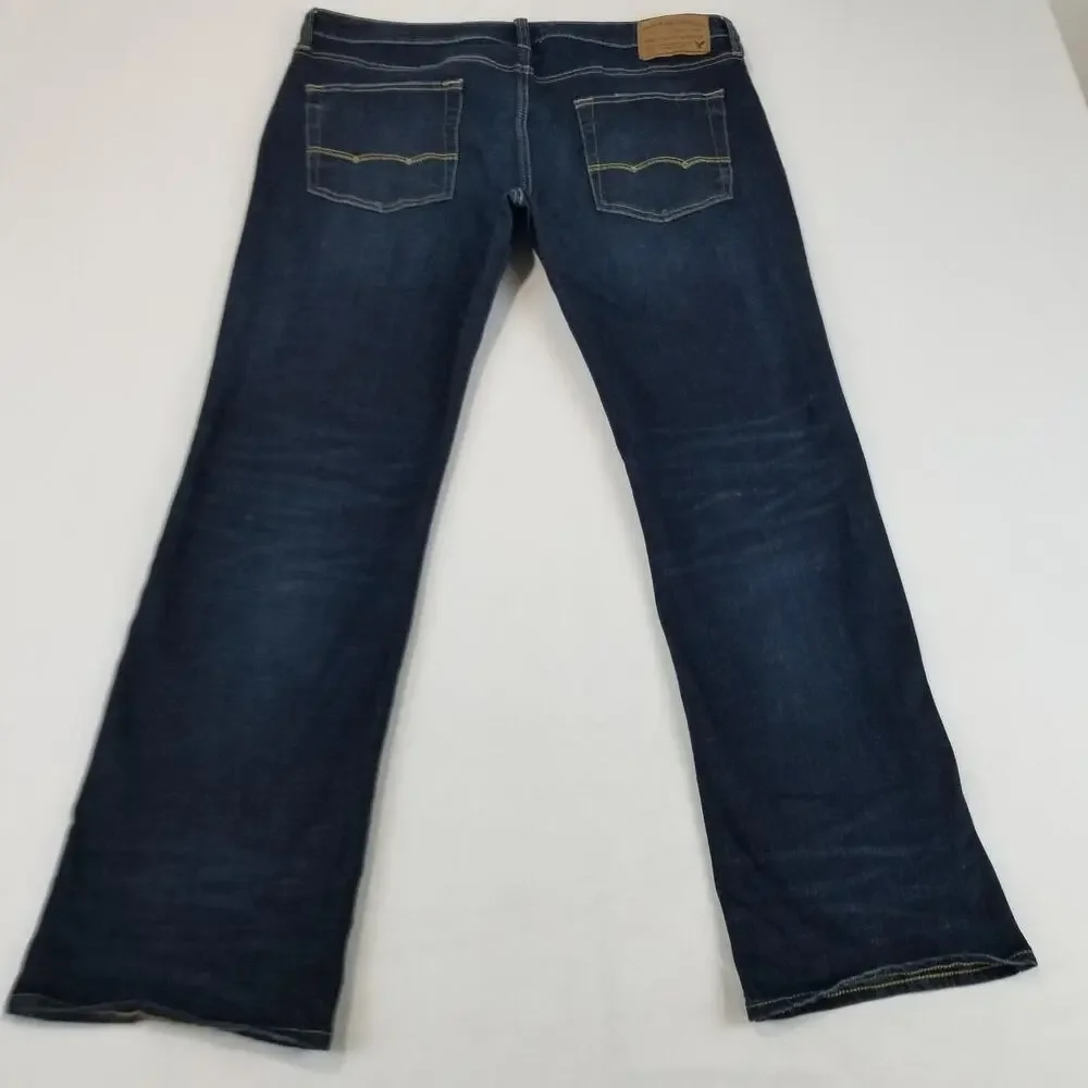 American Eagle Outfitters Jeans Mens 36x32 Blue Original Boot 360 Extreme Flex